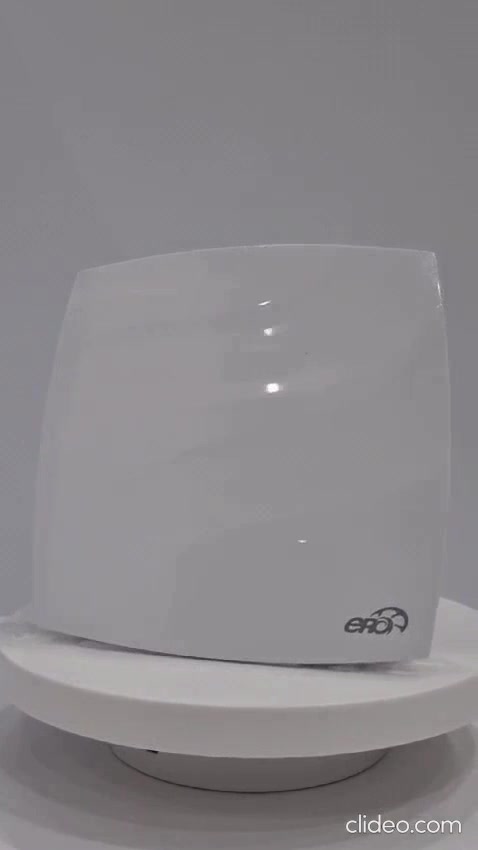 Вентилятор вытяжной осевой ERA WAVE 100C НТ, с обратным клапаном и датчиком влажности, настенный, тихий, белый, D 100 мм — фото 1