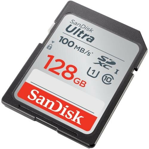 Флеш карта SD 128GB SanDisk SDXC Class 10 UHS-I U1 Ultra 100MB/s — фото 1