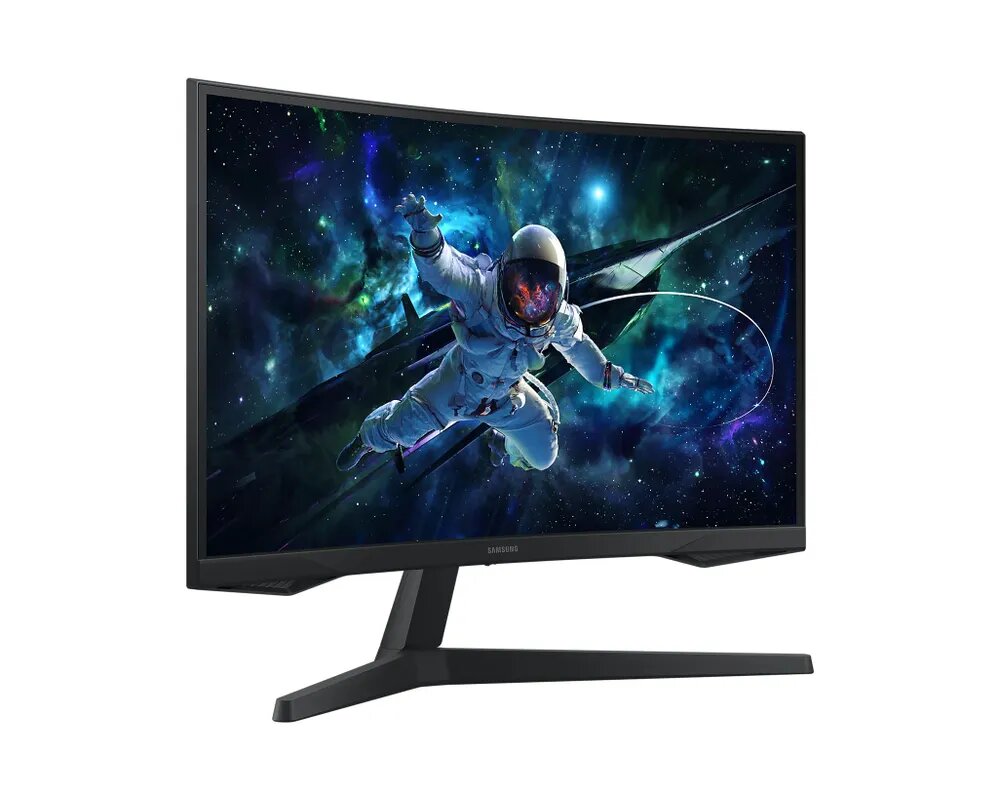 27" Монитор Samsung Odyssey G5 S27CG550EI, 2560x1440, VA, 165Гц, 1хHDMI, 1хDP, изогнутый, черный [ls27cg550eixci] — фото 1