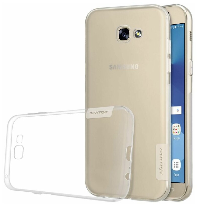 Прозрачный силиконовый чехол Nillkin Nature для Samsung Galaxy A7 (2017) прозрачный