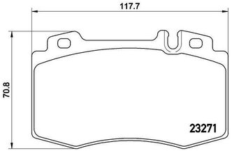 Дисковые тормозные колодки передние TRIALLI PF4278 для Mercedes-Benz W163, Mercedes-Benz S-class (4 шт.)