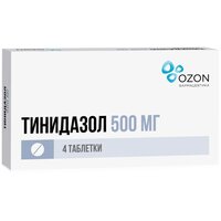 Тинидазол таб. п/о плен., 500 мг, 4 шт.