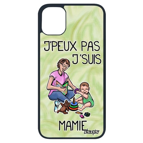 фото Противоударный чехол для смартфона // apple iphone 11 pro // "не могу - стала бабушкой!" надпись карикатура, utaupia, светло- зеленый