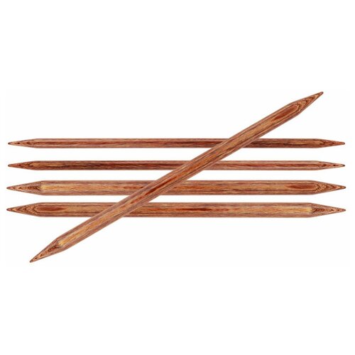 спицы для вязания knit pro чулочные деревянные ginger 20см 3мм 6шт арт 31023 31023 Knit Pro Спицы чулочные Ginger 3мм/20см дерево, коричневый, 6шт
