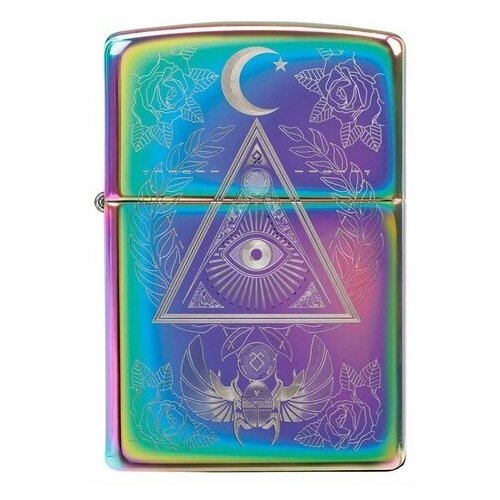 Зажигалка Zippo Classic с покрытием Multi Color, латунь/сталь, разноцветная, глянцевая, 36x12x56 мм