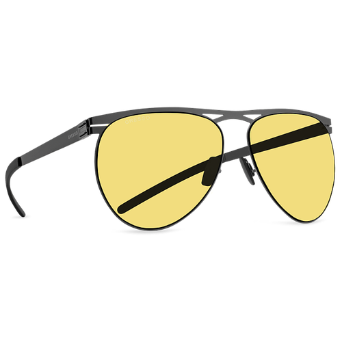 Титановые солнцезащитные очки GRESSO Rivoli - авиаторы / желтые