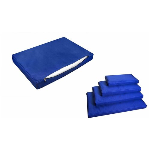 Yami Yami когтеточки и лежаки Лежанка прямоугольная с чехлом на молнии №4, 105*70*10см тёмно-синяя (9424син), 1,65 кг