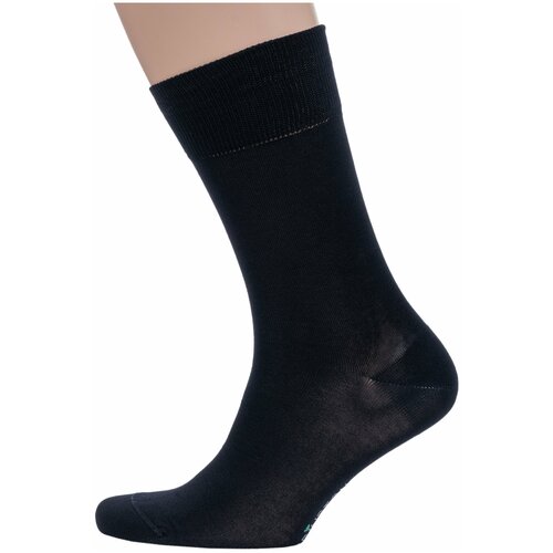 Мужские носки из мерсеризованного хлопка Grinston socks (PINGONS) черные, размер 31