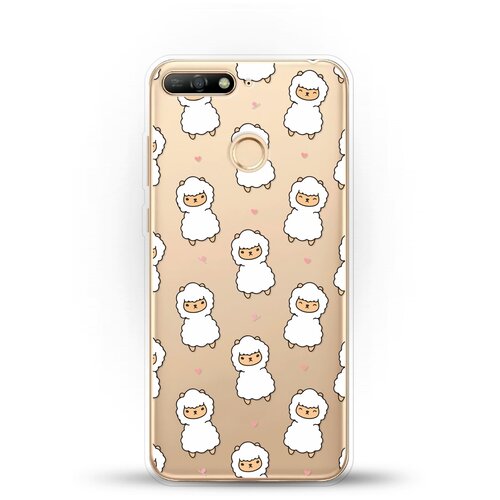 фото Силиконовый чехол узор из лам на huawei y6 prime (2018) andy & paul