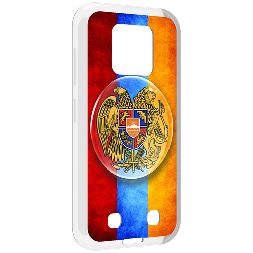 Чехол MyPads герб флаг армении для Oukitel WP18 задняя-панель-накладка-бампер