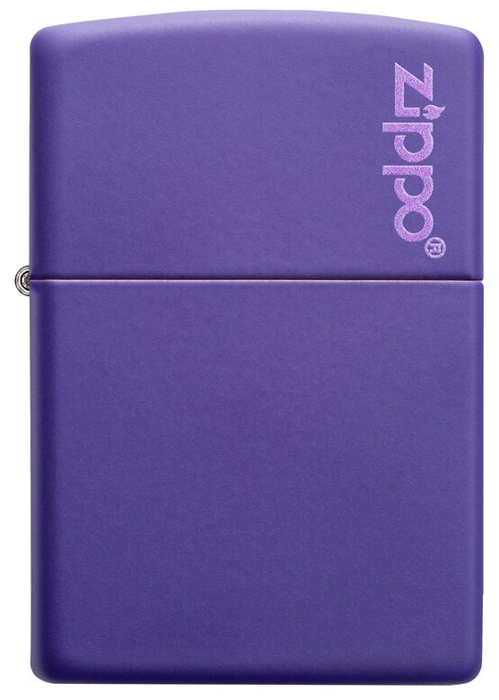 Подарочный набор ZIPPO ( Зажигалка ZIPPO 237ZL Classic, фиолетовая, матовая с покрытием Purple Matte + кремни + топливо, 125 мл ) - фотография № 3
