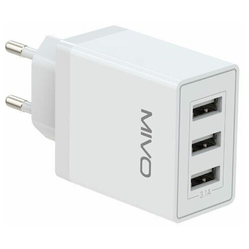 Сетевой адаптер - блок питания Mivo MP-331 для зарядки телефона, смартфона, 3 USB, 3.1A