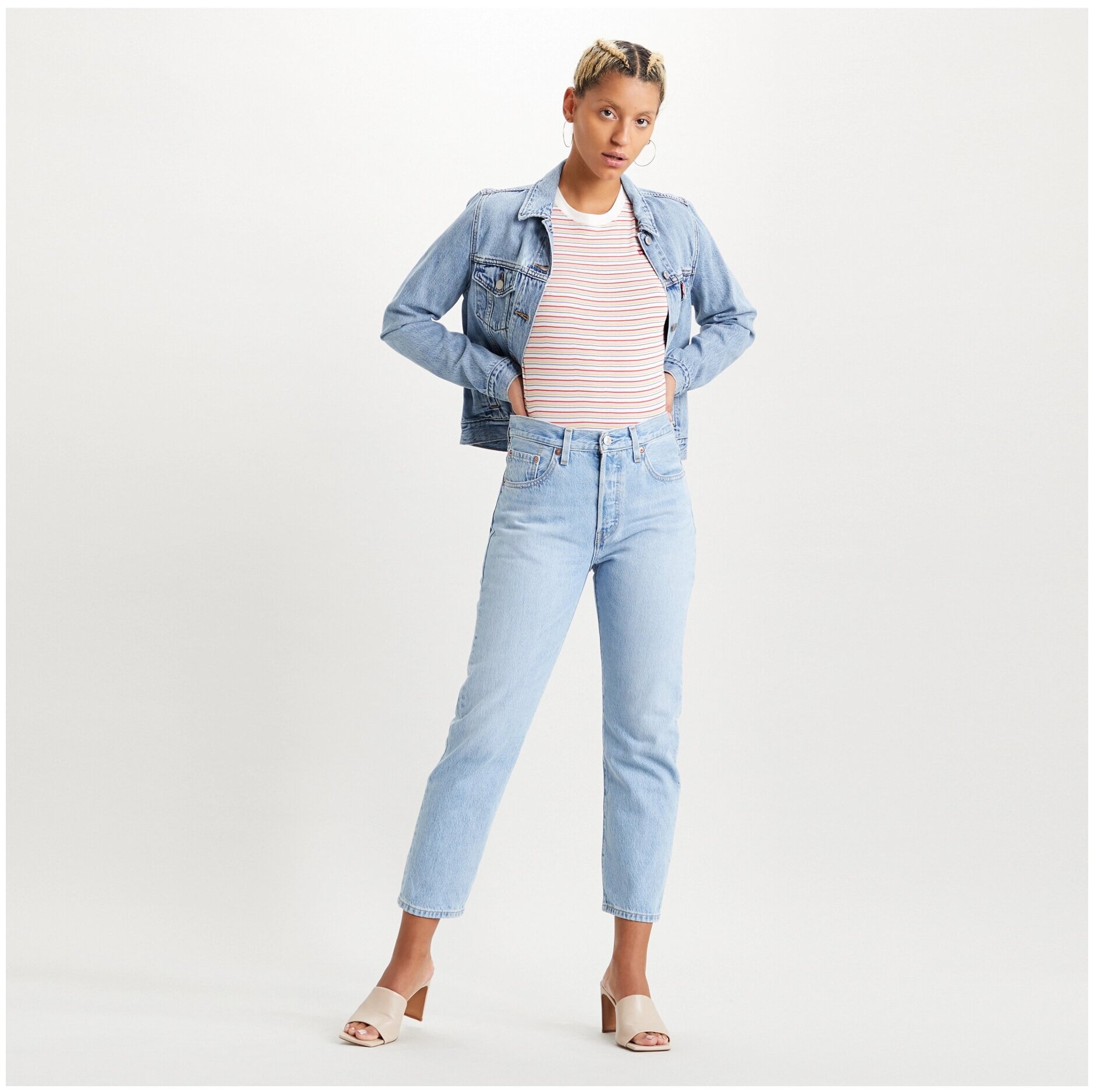 Джинсы зауженные Levi's 501 CROP, размер 28/26, Luxor  — фото 1