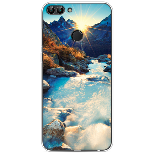 фото Силиконовый чехол восход 7 на huawei p smart case place