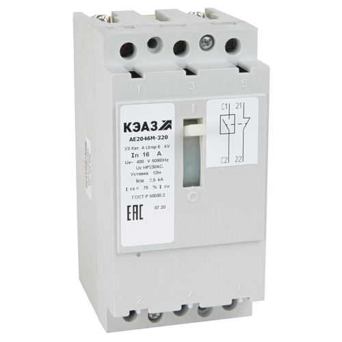 Выключатель автоматический АЕ2046М-100-0.6А-12Iн-400AC-У3 | код 104611 | КЭАЗ ( 1шт )