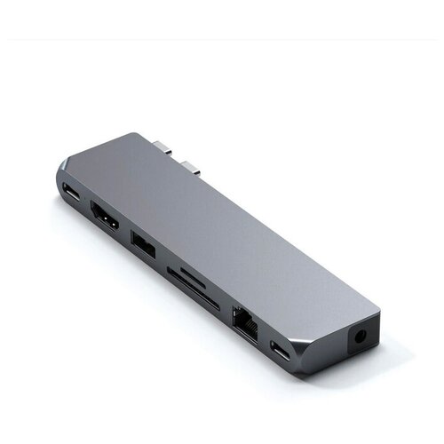 Хаб Satechi Pro Hub Max 1xUSB41xHDMI1xUSB-A301xmicroSD1xGigabit1xUSB-C1xAudiojack - Серый космос 9530₽