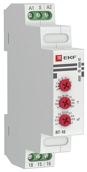 Реле времени для распределительного щита EKF RT-10 12-240В