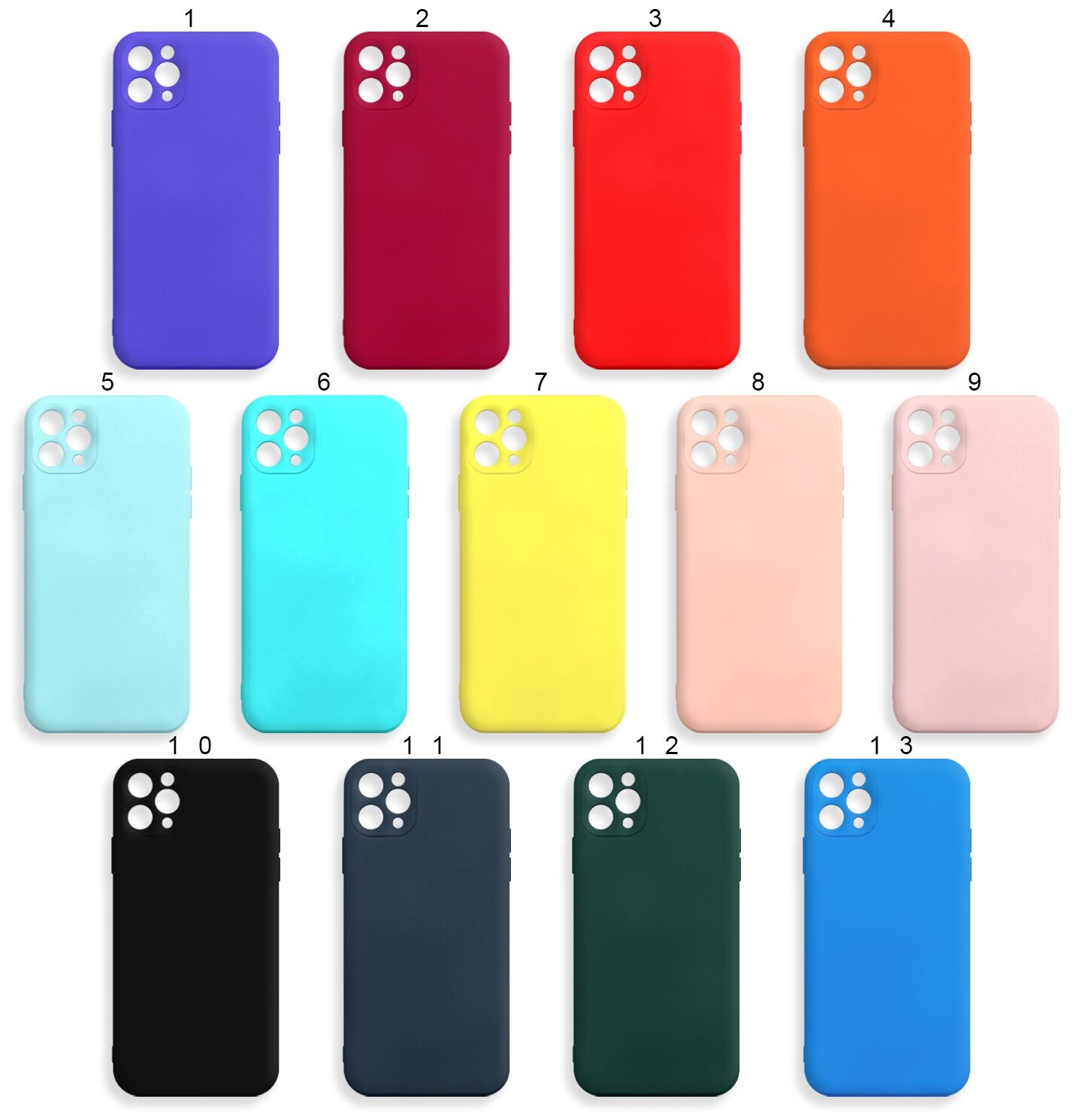 Чехол на айфон 11 Pro Silicone WS (цвета в ассортименте)