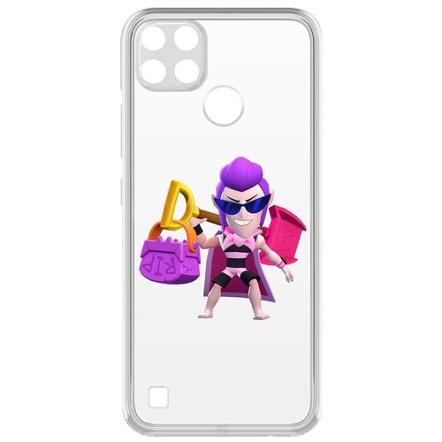 Чехол-накладка Clear Case Brawl Stars-Пляжный Мортис для Realme C25Y чехол накладка clear case brawl stars ворон для realme c25y