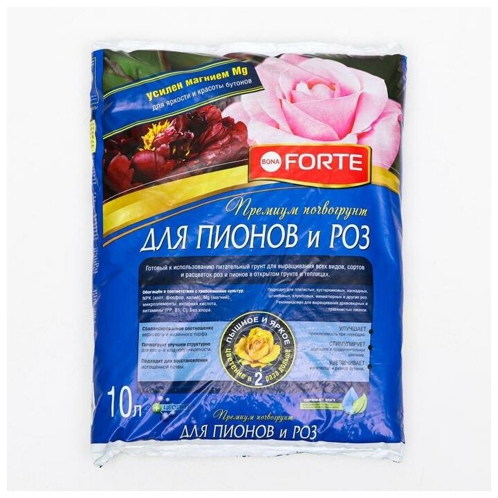 Грунт Bona Forte для роз и пионов 10л - фотография № 4