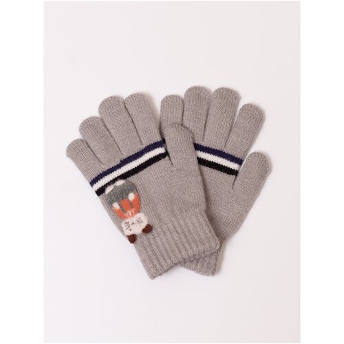 фото Перчатки детские для мальчика с котом темно-серый 041121119 ezstore