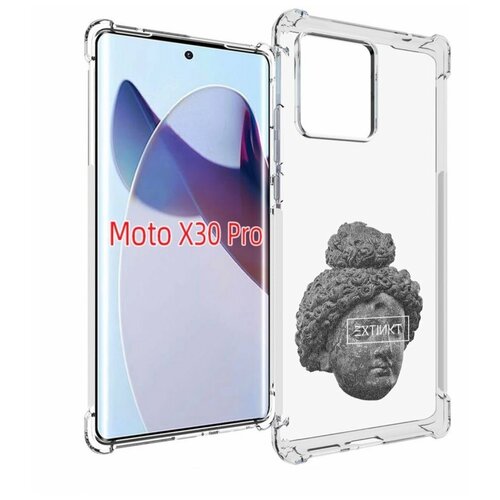 Чехол MyPads каменное лицо девушки для Motorola Moto X30 Pro задняя-панель-накладка-бампер