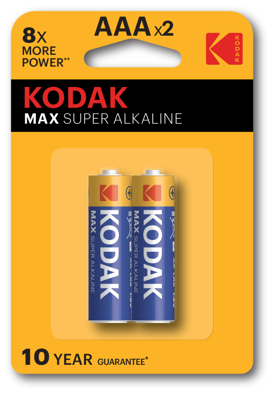Элемент питания KODAK Max Super Alkaline AAA LR03 бл 2