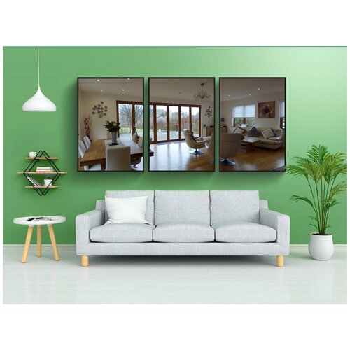 фото Набор модулных постеров для интерьера "гостиная, мебель, двери" 60x90 см. в тубусе, без рамки lotsprints