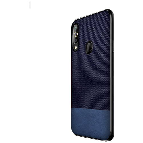 чехол задняя панель накладка бампер mypads фиолетовый уголок абстракция для samsung galaxy a8s galaxy a9 pro 2019 противоударный Чехол-накладка MyPads из качественного силикона с текстурным покрытием для Samsung Galaxy A8s / Galaxy A9 Pro (2019) синяя