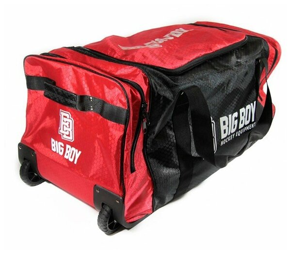 Сумка-баул спортивная BIG BOY Comfort Line 28, БУ-00000034, полиэстер, черный-красный-белый