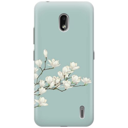 фото Re:paчехол - накладка artcolor для nokia 2.2 с принтом "сакура на голубом"