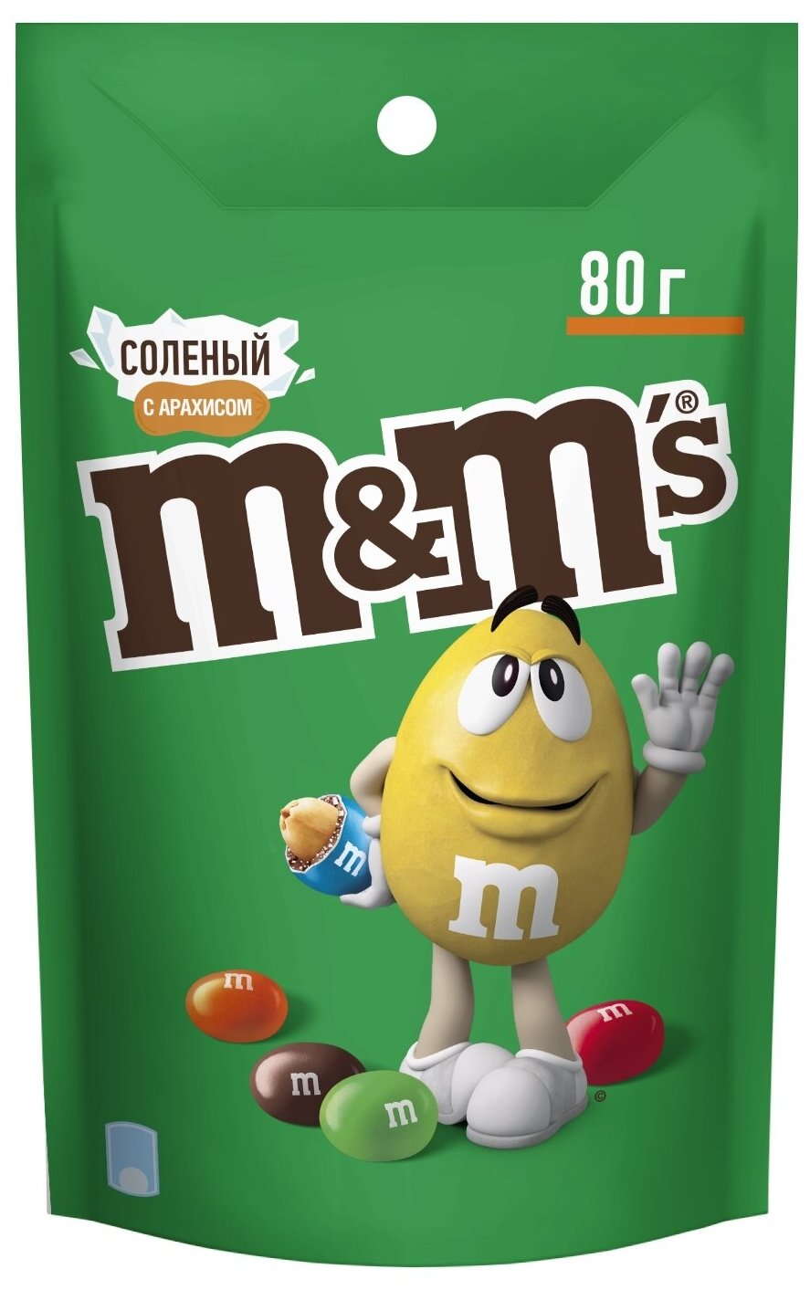 M&M's соленый арахис 80г - фотография № 3