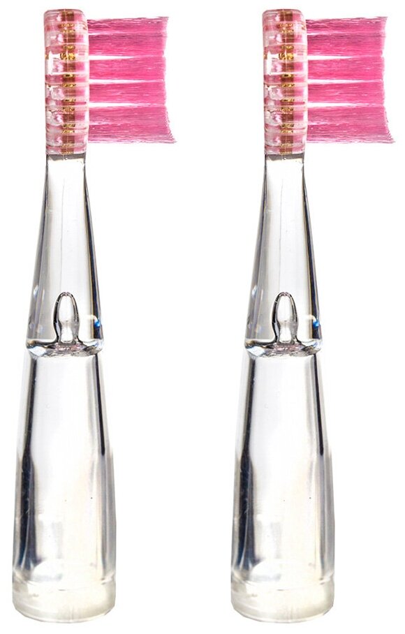 Сменные насадки для детской электрической зубной щетки Revyline RL 025, розовые, 2 шт - фотография № 4