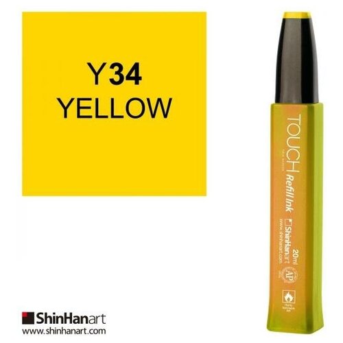 ShinHan Korea Заправка Touch Refill Ink 034 желтый Y34 20 мл shinhan korea заправка touch refill ink 043 глубокий оливковый g43 20 мл sela25