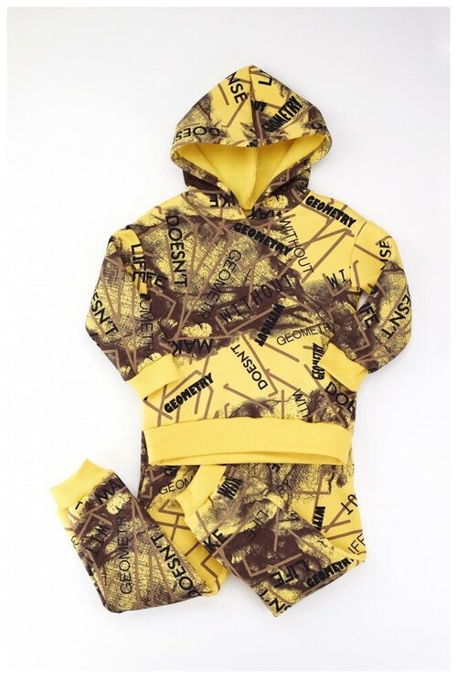Комплект одежды Детский трикотаж 37, размер 30 (104-110), желтый, коричневый
