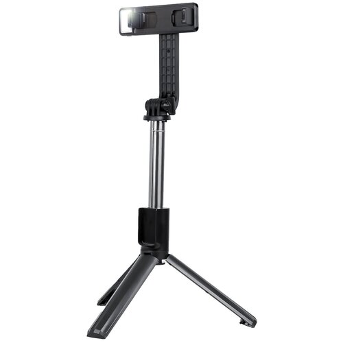 фото Монопод для селфи selfie stick p40s, встроенный штатив трипод с регулируемым держателем для телефона и bluetooth пультом, от 29.5 см до 100 см, черный isa