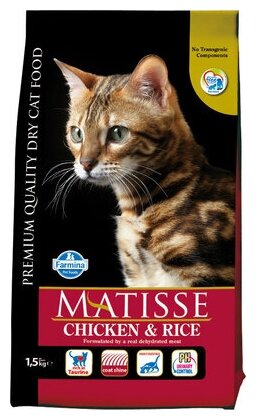 FARMINA Сухой сбалансированный корм для кошек Matisse курица рис 4494 0,4 кг 39048 (10 шт)