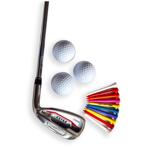 фото Клюшка для гольфа айрон c мячами и подставками (ти) pgm golf