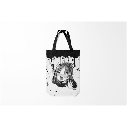 фото Сумка-шоппер / 31х42 см / аниме / ahegao ахегао с подтеками burnettie