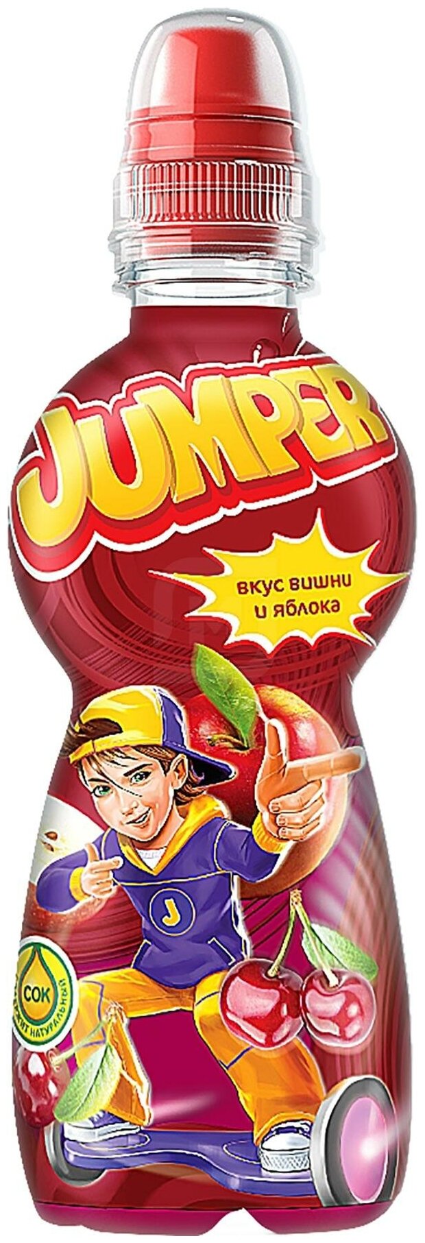 Напиток Jumper со вкусом Вишни и Яблока 330мл - фото №1