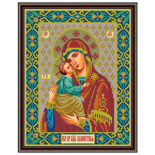 Набор для вышивания бисером Икона Божией Матери «Акафистная» 21 x 27 см GALLA COLLECTION И062