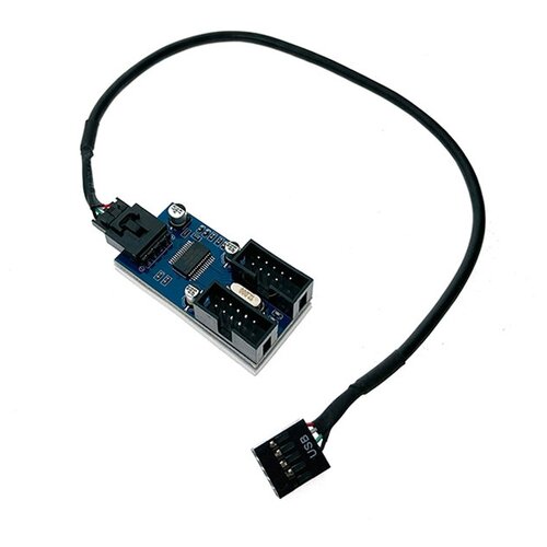 Espada 10-pin Female - 2x10-pin Male 30cm EiD102M 1pc usb 3 0 20 pin male to usb 2 0 9 pin motherboard header female adapter cable