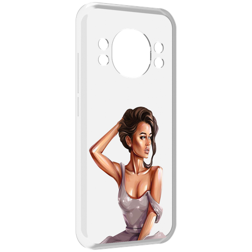 Чехол MyPads Девушка-с-прической женский для Doogee S98 / S98 Pro задняя-панель-накладка-бампер