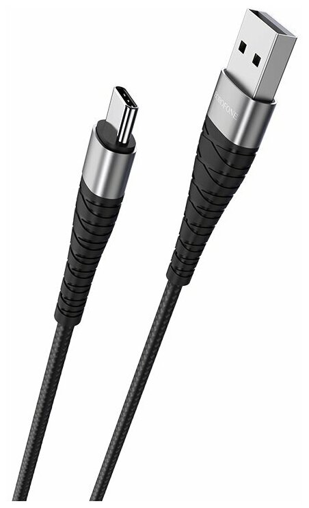 Кабель Borofone BX32 Munificent USB - Type-C черный, 0,25 м - фото №10