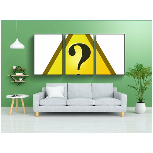 фото Набор модулных постеров для интерьера "подтверждение, вопрос, значок" 60x90 см. в тубусе, без рамки lotsprints