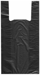 Пакет майка 30х55 см черный (15 мкм(100 штук в упаковке), 1 упаковка