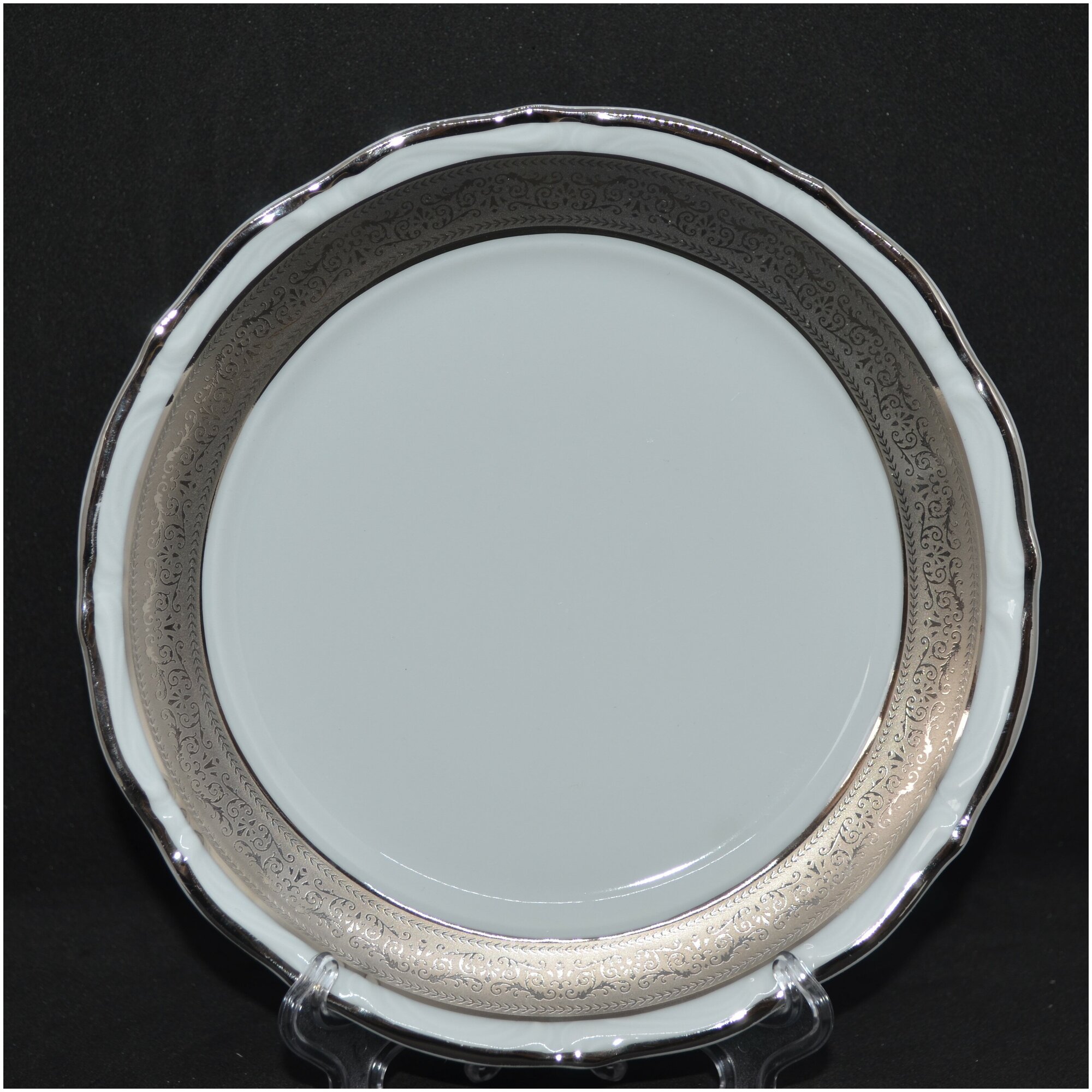 Тарелка плоская, диаметр 19см «Серебро», Tetra Чехия