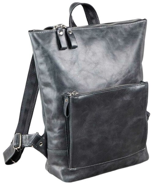 Рюкзак  городской рюкзак, фактура гладкая, серый