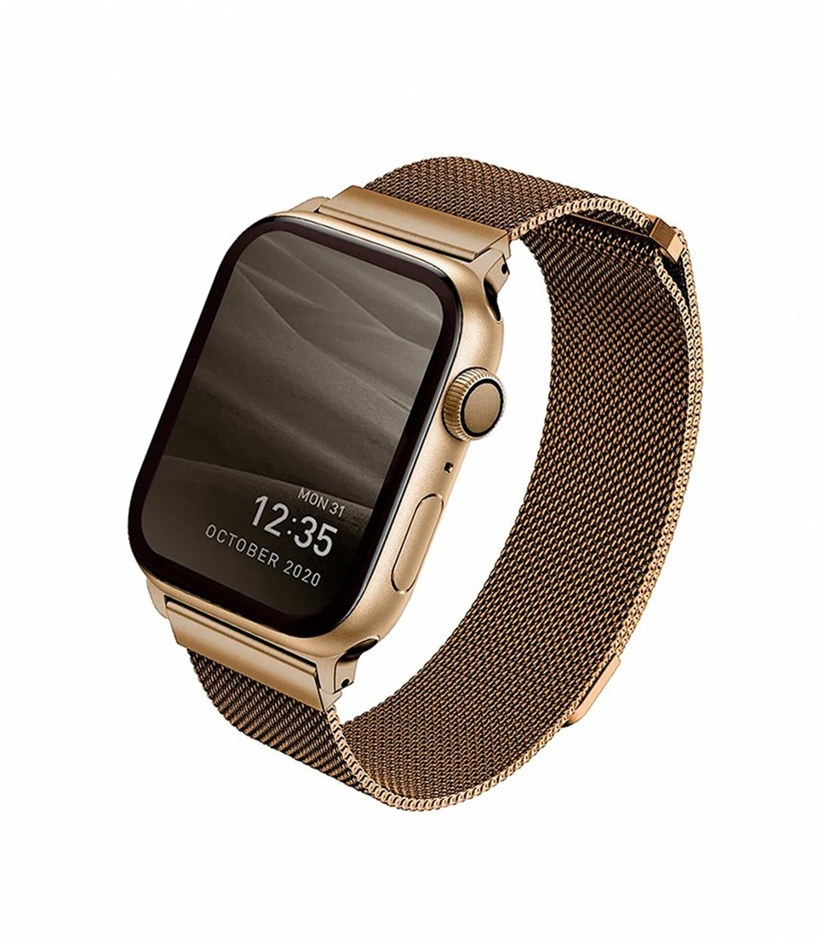 Uniq для Apple Watch All 45/44/42 mm ремешок Dante Strap Mesh Steel Gold