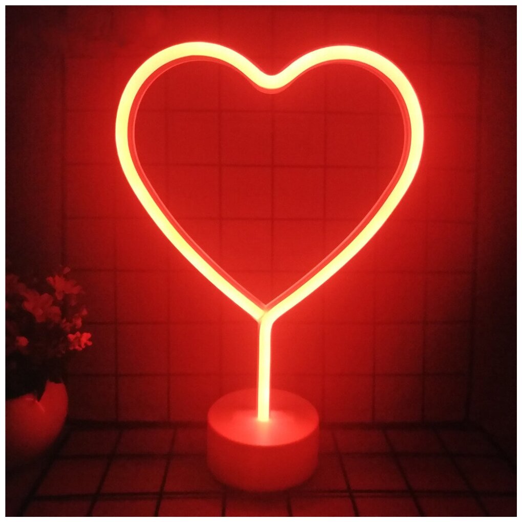 LED светильник "Сердце" / красный - фотография № 1